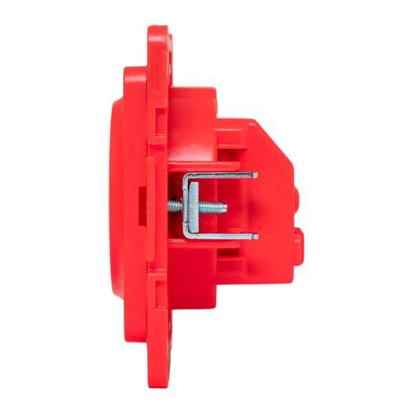 Розетка 1-м СП Стокгольм 16А с заземл. защ. шторки винтов. клеммы механизм красн. EKF EYR16-028-30