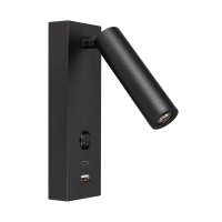 Светильник светодиодный SP-BED-CHARGE-S60x125-3W Warm3000 (BK 20 deg 230В USB-A USB-C) IP20 металл Arlight 029629(1)