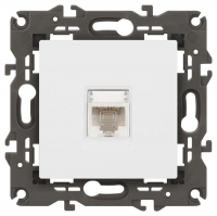 Розетка компьютерная Elegance 14-3107-01М RJ45 матов. бел. Эра Б0065763