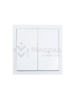 Выключатель проходной 2-кл. СП ZIMA IP20 10А безвинт. зажим бел. LEZARD 704-0288-106QC