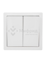 Выключатель 2-кл. ОП LETO бел. LEZARD 752-0200-101