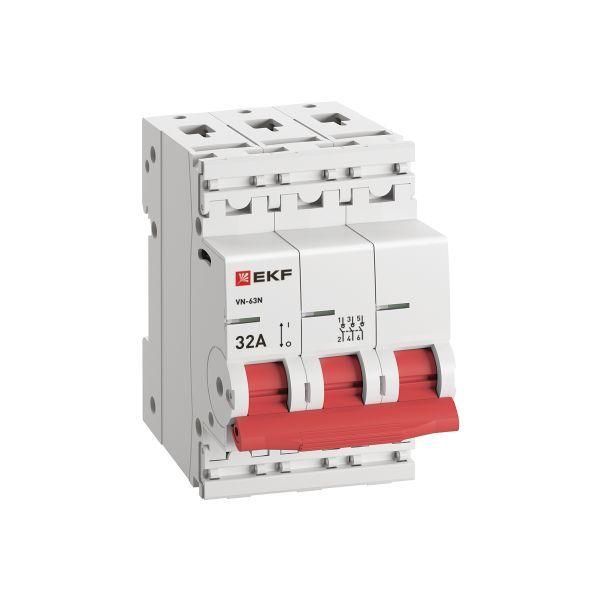 Выключатель нагрузки 3п 32А ВН-63N PROxima EKF S63332