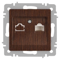 Розетка компьютерная 1-м СП Accent 6-303-10 RJ45 IP20 венге Intro Б0063643