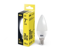 Лампа светодиодная C35 7Вт свеча 3000К E14 230В IEK LLE-C35-7-230-30-E14