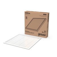 Светильник светодиодный Офис 36Вт 6500К IP20 3300лм 595х595х19мм ДВО офисный рассеив. призма GAUSS 842123336