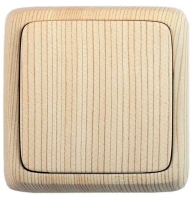 Выключатель 1-кл. ОП Альфа 10А IP20 250В с изолир. пластиной сосна HEGEL ВА10-113-02