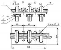 Зажим стыковой стальных тросов КС-079