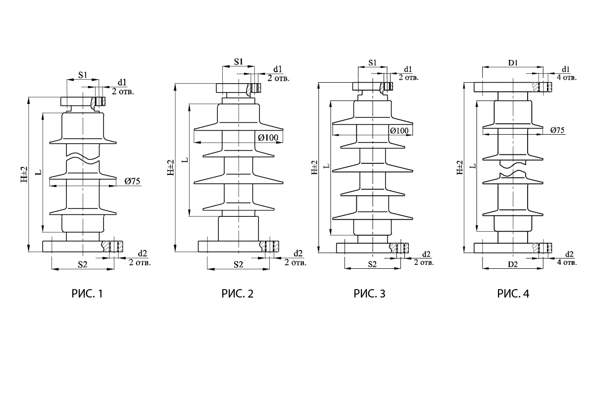 Изоляторы опорные полимерные типа ОСК 6-10 на напряжение 10 кВ