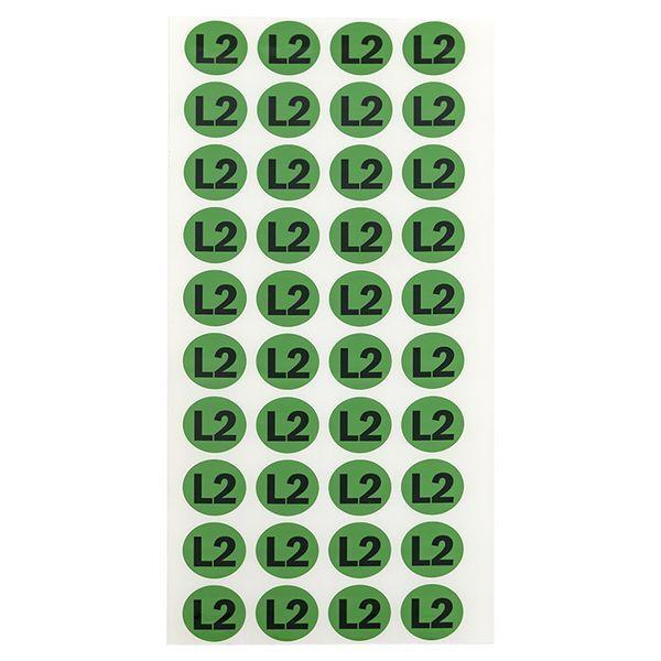 Наклейка "L2" d20мм PROxima EKF an-2-15-1