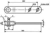 Вилка (деталь анкеровки контактного провода) КС-123