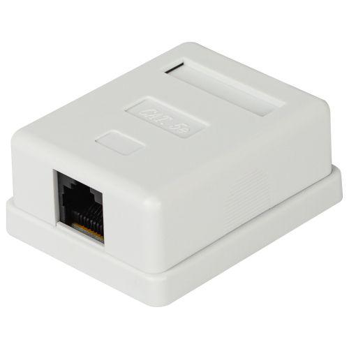 Розетка компьютерная 1 порт RJ45 кат.5E неэкранир. Эра Б0056901