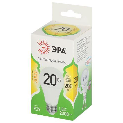 Лампа светодиодная GREEN LINE A60-20W-830-E27 GL 20Вт груша 3000К свет тепл. E27 Эра Б0067106