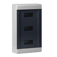 Щиток ОП Тусо 36мод. с прозр. двер. 520х303х117.5мм сер. Рувинил 68036СП