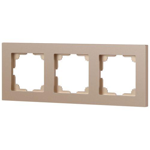 Рамка 3-м СП Accent 6-503-04 шампань Intro Б0063785