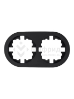 Рамка 2-м OSEN горизонт. круглая черн. бархат LEZARD 744-4200-147