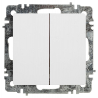 Переключатель 2-кл. СП Accent 6-107-01 10А IP20 250В AL/CU бел. Intro Б0063554