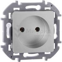 Розетка 1-м СП Inspiria 16А IP20 250В 2P механизм алюм. IEK 673712