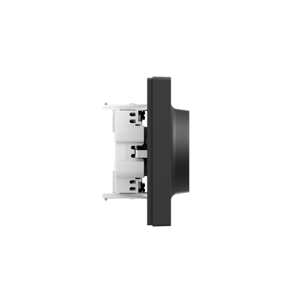 Розетка 2-м СП Эпика 16А с заземл. без защ. шторок с рамкой механизм черн. EKF UP1-SOB-210
