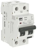 Выключатель автоматический дифференциального тока 2п (1P+NP) C 20 30мА тип A АВДТ B10N 36мм ARMAT IEK AR-B10N-1N-C020A030