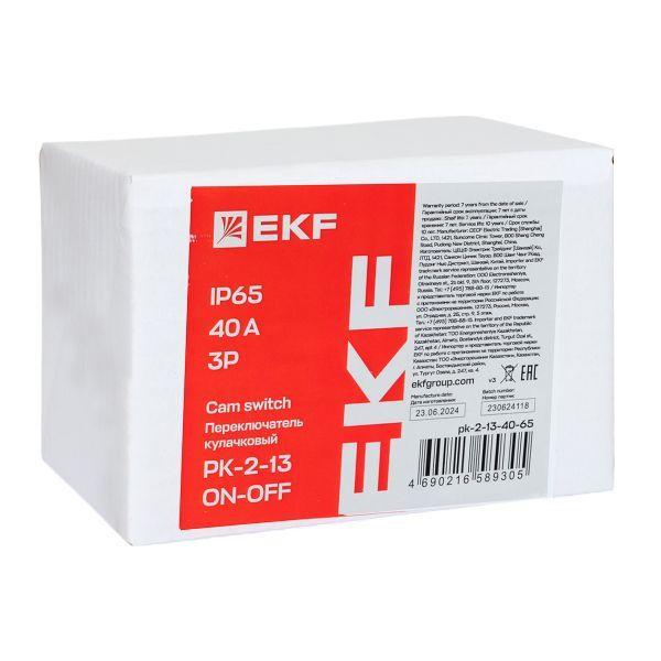 Переключатель кулачковый ПК-2-13 3п 40А "ВКЛ-ВЫКЛ" IP65 EKF pk-2-13-40-65