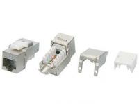 Вставка Keystone Jack RJ-45(8P8C) кат. 5e экранир. KJ9-8P8C-C5e-90-SH-F-WH Hyperline 432598