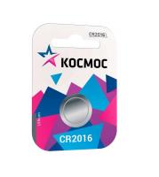 Элемент питания литиевый CR2016 1хBL (блист.1шт) КОСМОС KOC20161BL