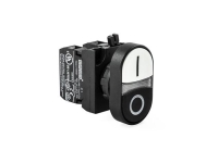 Кнопка сдвоенная (1НО+1НЗ) (CP) черн./бел. EMAS CP102K20HB