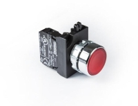 Кнопка нажимная круглая CM100DК (1НО) красн. EMAS CM100DK