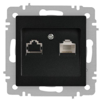 Розетка компьютерная 1-м СП Accent 6-303-05 RJ45 IP20 антрацит Intro Б0063634