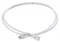 Патч-корд кат.5E UTP LSZH 1.5м slim колпачок с язычком бел. ITK PC08-C5EUL-1M5-SL-WT