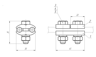 Зажим плашечный ПА-1-1