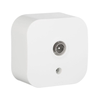 Розетка телевизионная TV 1-м ОП Quteo IP20 с топологией "звезда" бел. IEK 782215