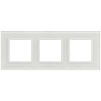 Рамка 3-м Elegance 14-5103-01М для розеток и выключателей стекло матов. бел. Эра Б0065836