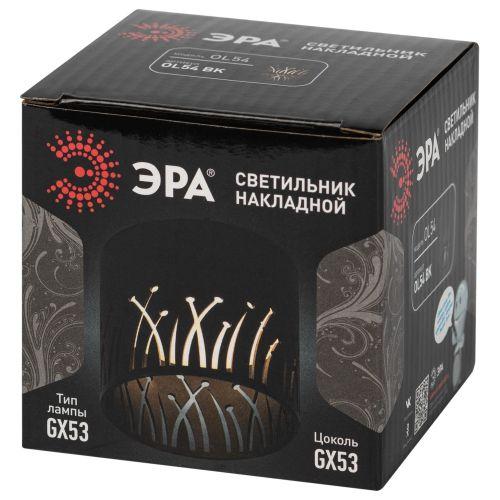 Светильник OL54 BK под лампу GX53 IP20 настенно-потолочный спот черн. Эра Б0061192