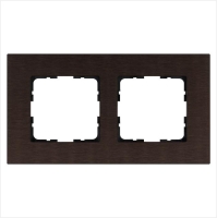 Рамка 2-м G-Metal метал. алюм. корич. Brown Jasmart G1002AZ