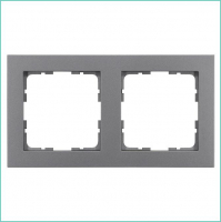 Рамка 2-м G-Classic алюм. Jasmart G1002S