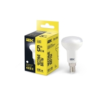 Лампа светодиодная 5Вт R50 4000К нейтр. бел. E14 450лм 230-240В IEK LLE-R50-5-230-40-E14