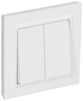 Выключатель 2-кл. СП BRITE ВСР10-2-0-БрАБ 10А в сборе арктич. бел. IEK BR-V20-0-10-K91-F