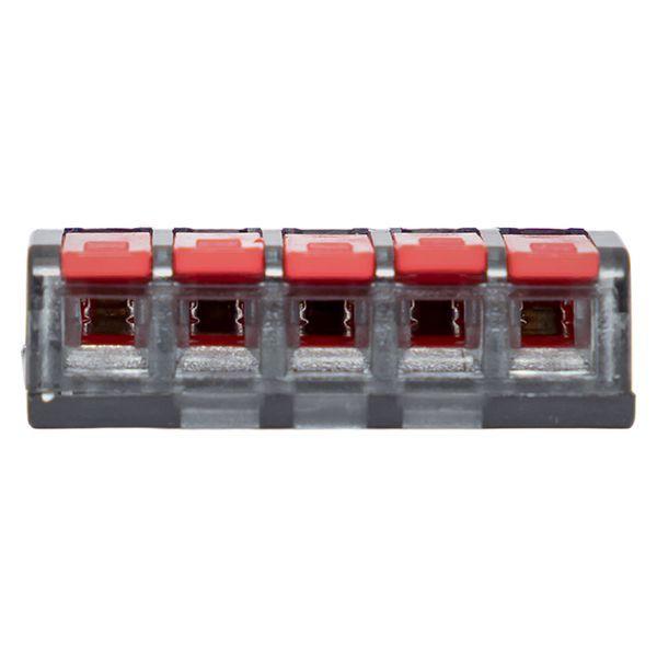 Клемма строительно-монтажная СМК 221-415 с рычагом 5 отверстий 0.2-4.0кв.мм (блист.20шт) PROxima EKF plc-smk-221-415b-20