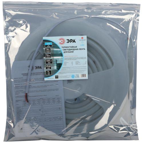 Лента светодиодная LS2835-9.6-120-24-B-IP68-5м 24В термостойкая для бани в комплекте: 2 заглушки; 10 крепежей син. (уп.5м) Эра Б0062350