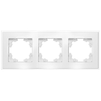 Рамка 3-м Афина стеклянная бел. UNIVersal 2244