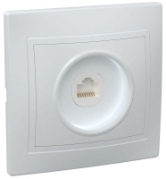 Розетка компьютерная 1-м СП Кварта РК10-КБ IP20 бел. GENERICA EKK10-K01-DM