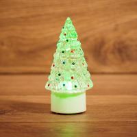 Фигура светодиодная "Елочка средняя" на подставке (батарейки 3хAG13(LR44) в компл.) 10.5см 1LED IP20 4.5В RGB NEON-NIGHT 501-048