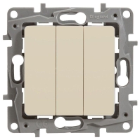 Выключатель 3-кл. СП Etika 10А IP20 250В 10AX винтов. зажимы механизм сл. кость IEK 672343