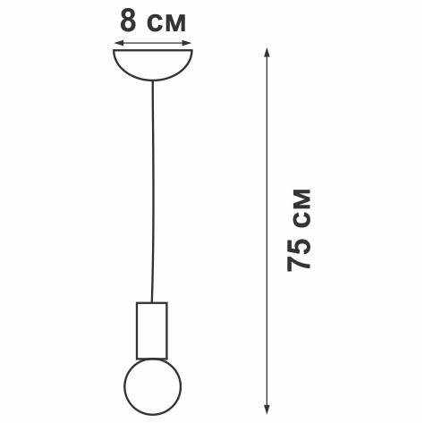 Подвес 1хE27 макс. 60Вт Vitaluce V4199-1/1S