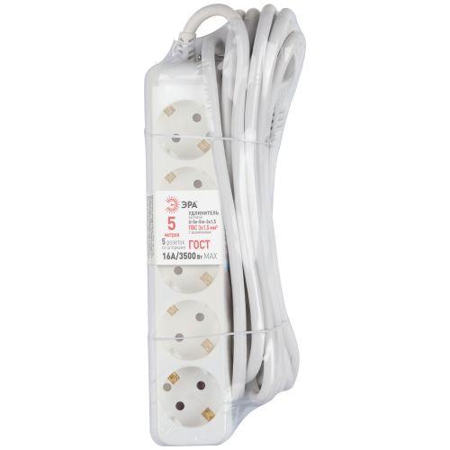 Удлинитель 5х5м с заземл. ПВС 3х1.5 16А U-5e-5m-3x1.5 Эра Б0044039