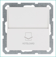 Выключатель карточный 10А IP20 отельный механизм бел. глянцевый Jasmart G6209W