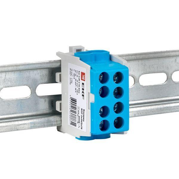 Клемма распределительная КСР с двойн. винтом 2х25/2х16 син. PROxima EKF ksr-2.25-2.16-blue