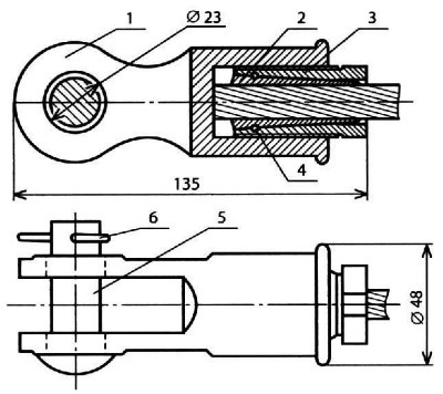 Зажим концевой цанговый КС-086