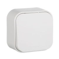 Переключатель проходной 1-кл. ОП Quteo 10А IP20 10AX бел. IEK 782204